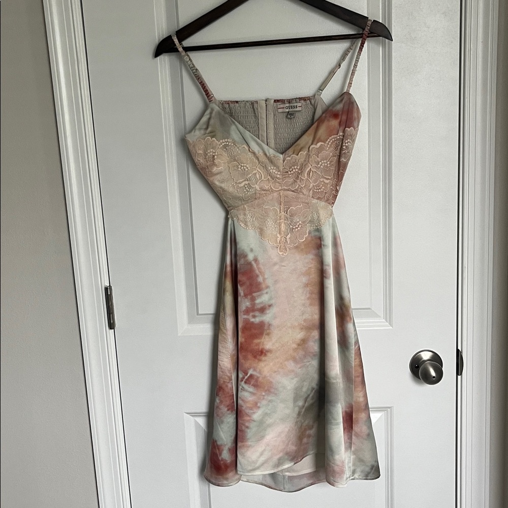 Guess Multicolor Tie-Dye Midi Dress